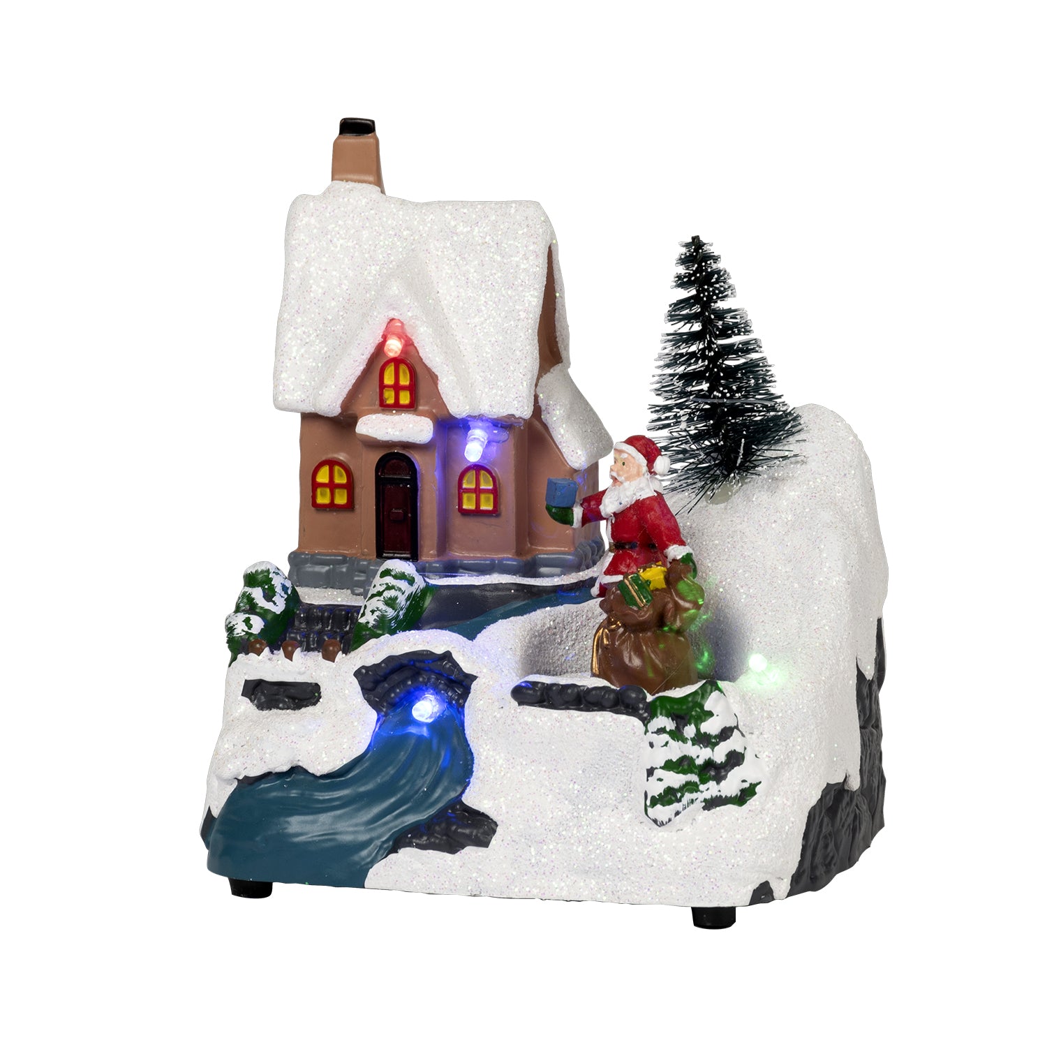 VESTIAMO CASA GRAN NATALE - Paesaggio Natalizio - h12x12x9 cm